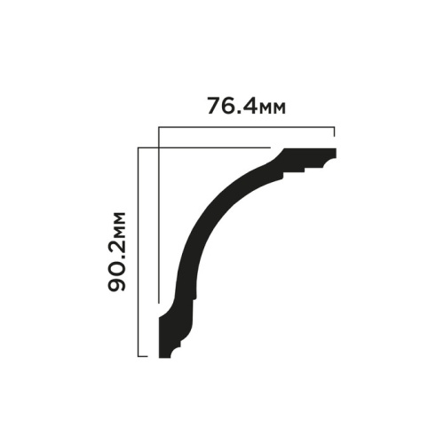 Карниз ПОЛИСТИРОЛ HI WOOD 90,2мм х 76,4мм