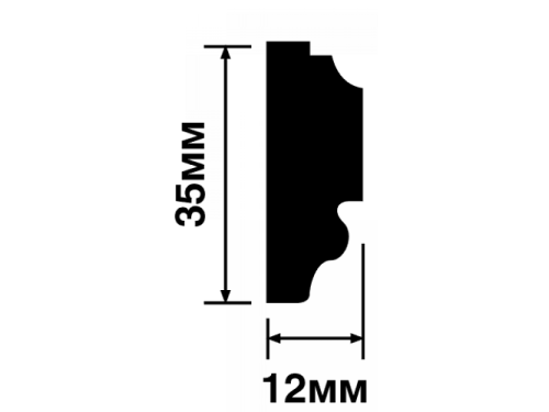 Молдинг ПОЛИСТИРОЛ HI WOOD 35мм х 12мм х 2,0м.