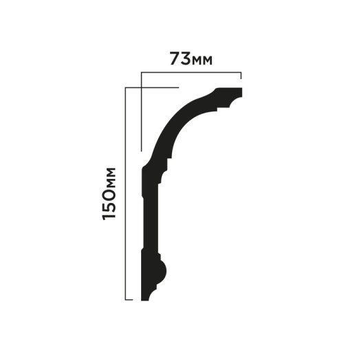 Карниз ПОЛИСТИРОЛ HI WOOD 150мм х 73мм